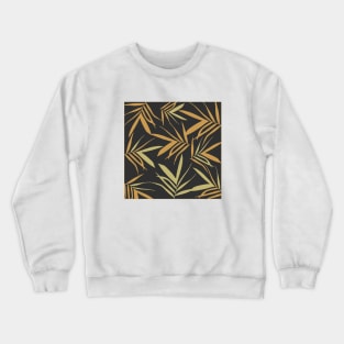 Leaves pattern. black gold. Crewneck Sweatshirt